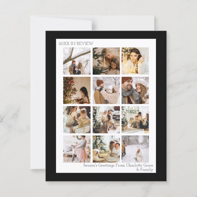 Carte de Noël avec photo et texte personnalisés (Devant)