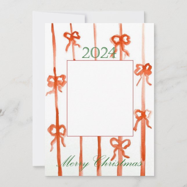 Carte de Noël avec ruban (Devant)