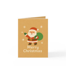 Carte de Noël avec Santa Claus Joyeux Noël