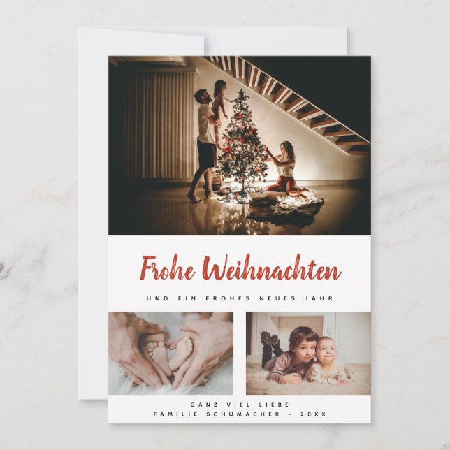 Carte de Noël avec tes photos (Devant)