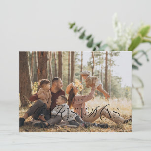 Carte de Noël avec typographie photo