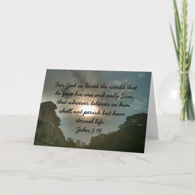 Carte de Noël avec verset biblique (Devant)