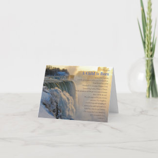 Carte de Noël avec verset biblique Esaïe 9:6-7