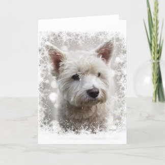 Carte de Noël avec Westie