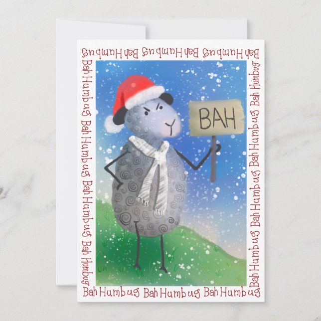 Carte de Noël Bah Humbug (Devant)