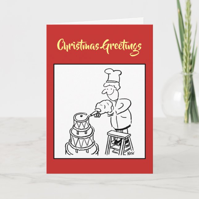 Carte de Noël Baker ou Cake Maker (Devant)