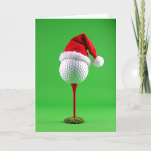 Carte de Noël Balle de Golf Santa