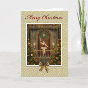 Carte de Noël Ballerina et Nutcracker