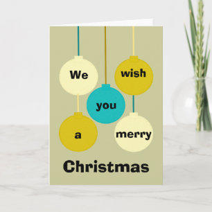 Carte de Noël Baubles Muet
