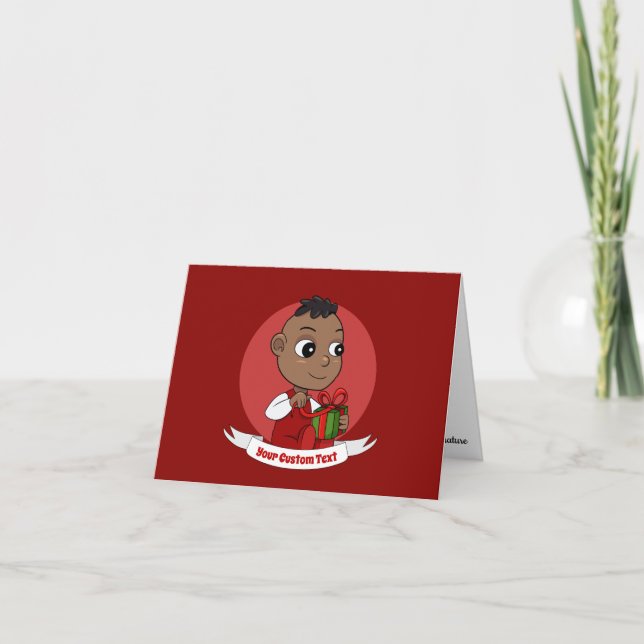 Carte de Noël bébé dessin animé mignon (Devant)