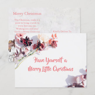 Carte de Noël - Belle du Rose