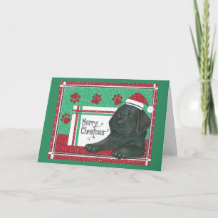 Carte de Noël Black Lab