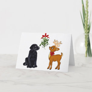 Carte de Noël Black Labrador
