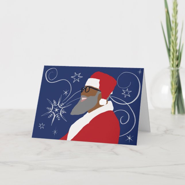 Carte de Noël Black Père Noël (Devant)