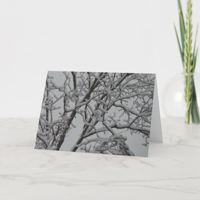 Carte de Noël blanche (Devant)