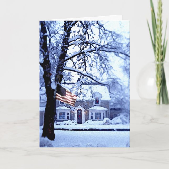 Carte de Noël blanche (Devant)