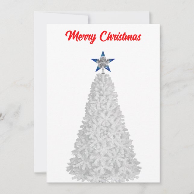Carte de Noël blanche (Devant)