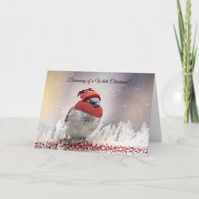 Carte de Noël blancheSnowbird Floride (Devant)