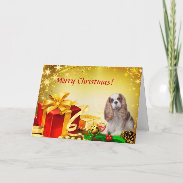 Carte de Noël Blenheim Cavalier (Devant)