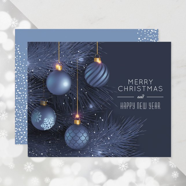 Carte de Noël bleu Budget (Créateur téléchargé)