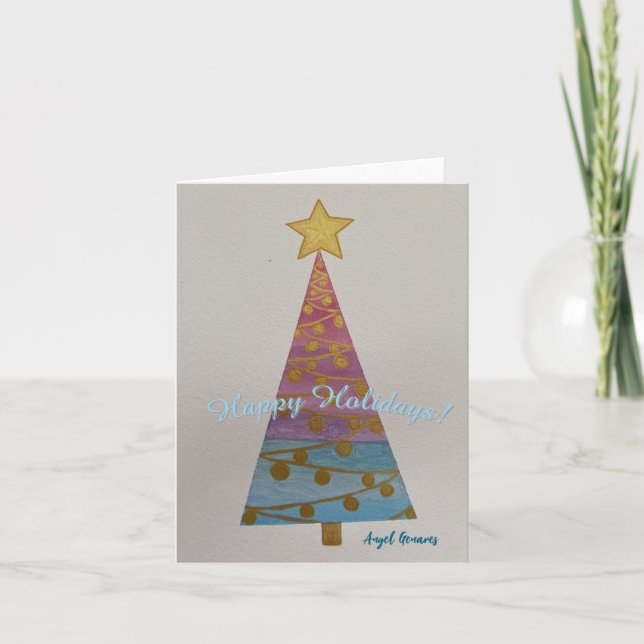 Carte de "Noël Bleu" en rêve (Devant)