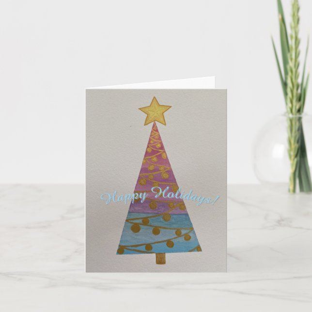 Carte de "Noël Bleu" en rêve (Devant)