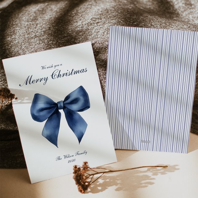 Carte de Noël bleu traditionnel (Créateur téléchargé)