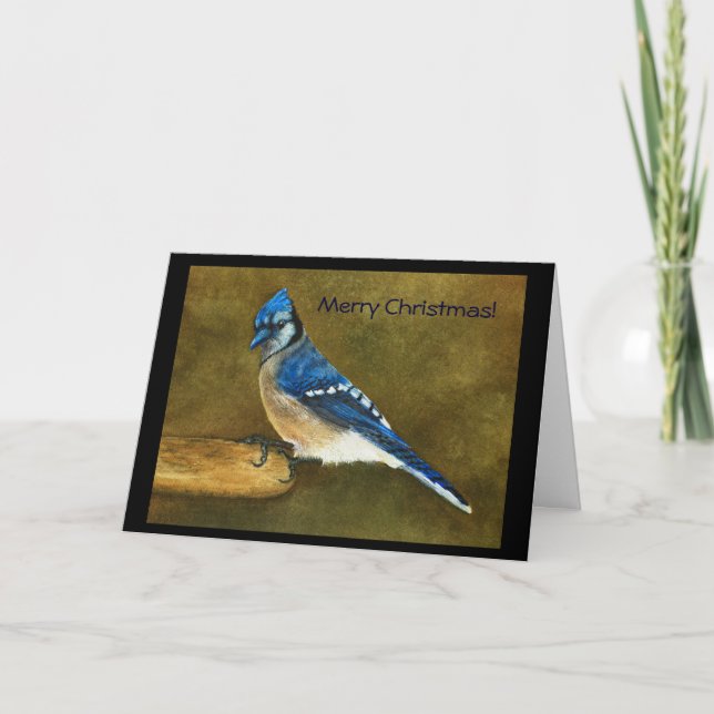 Carte de Noël Blue Jay (Devant)