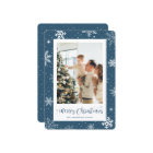 Carte de Noël Blue Snowflake