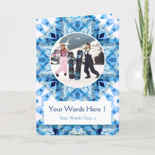 Carte de Noël Blue Star personnalisée