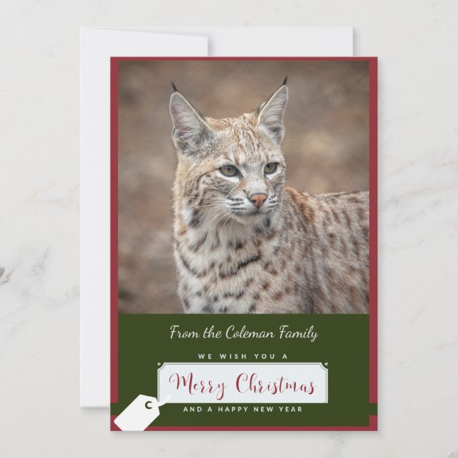 Carte de Noël Bobcat (Devant)