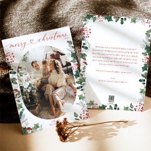 Carte de Noël Boho Watercolor