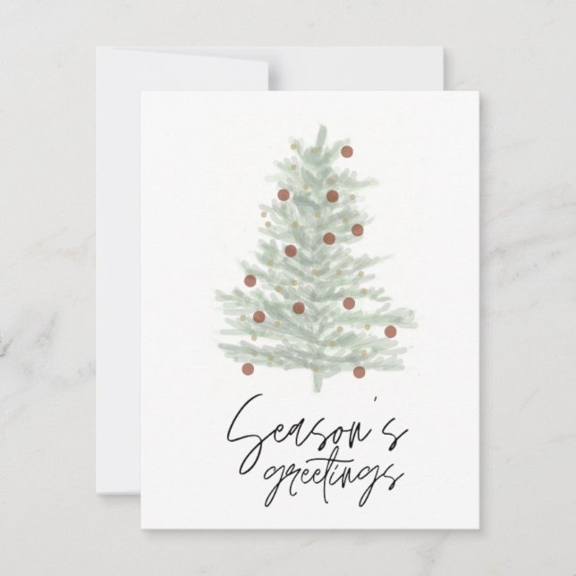 Carte de Noël "Bonnes Fêtes" (Devant)