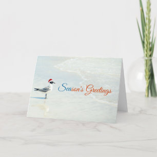 Carte de Noël Bonnes Fêtes Beach