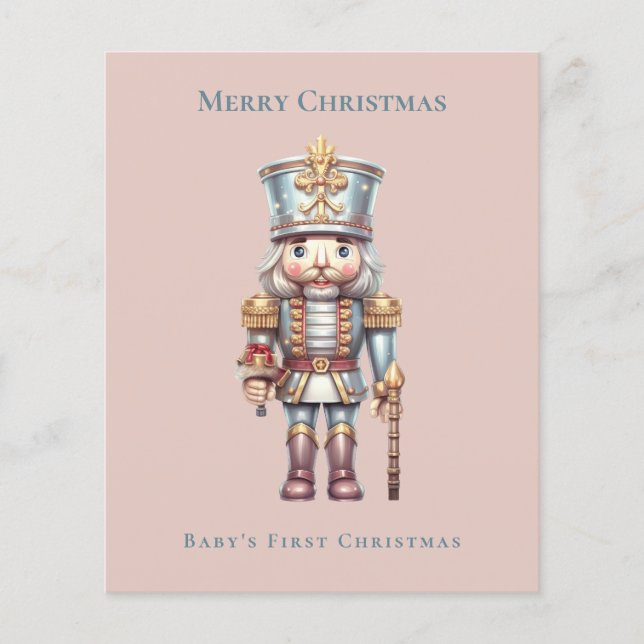 Carte de Noël Budget Cute Nutcracker Baby's First  (Devant)