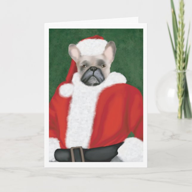 Carte de Noël Buldog (Devant)