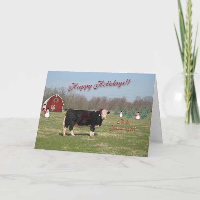 Carte de Noël Bull Humbug (Devant)