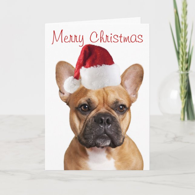 Carte de Noël Bulldog (Devant)