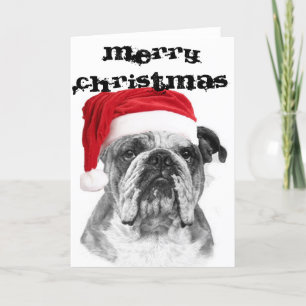 Carte de Noël Bulldog