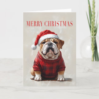 Carte de Noël Bulldog