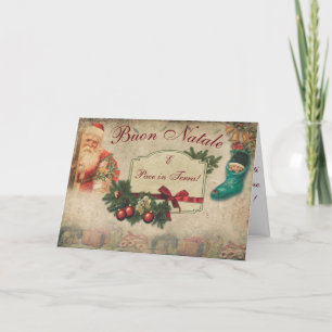 Carte de Noël Buon Natale Vintage