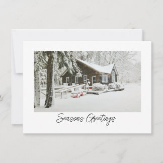 Carte de Noël Cabine enneigé