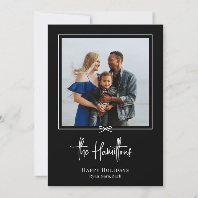 Carte de Noël cadeau photo moderne (Devant)