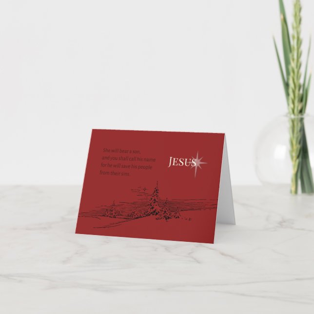 Carte de Noël "Call His Name Jesus" (Devant)