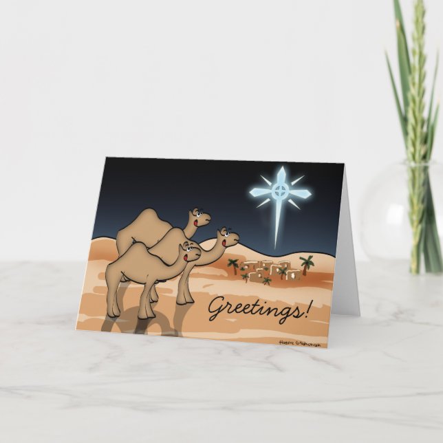 Carte de Noël Camel Bethlehem (Devant)