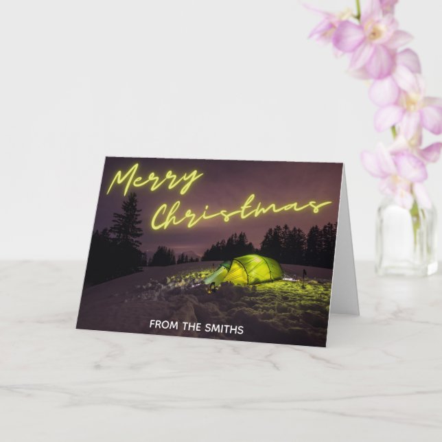 Carte de Noël Camping (Orchidée)