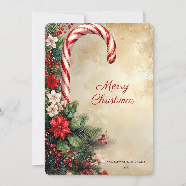 Carte de Noël Candy Cane (Devant)