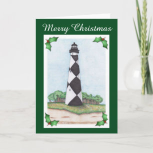 Carte de Noël Cape Lookout Lighthouse