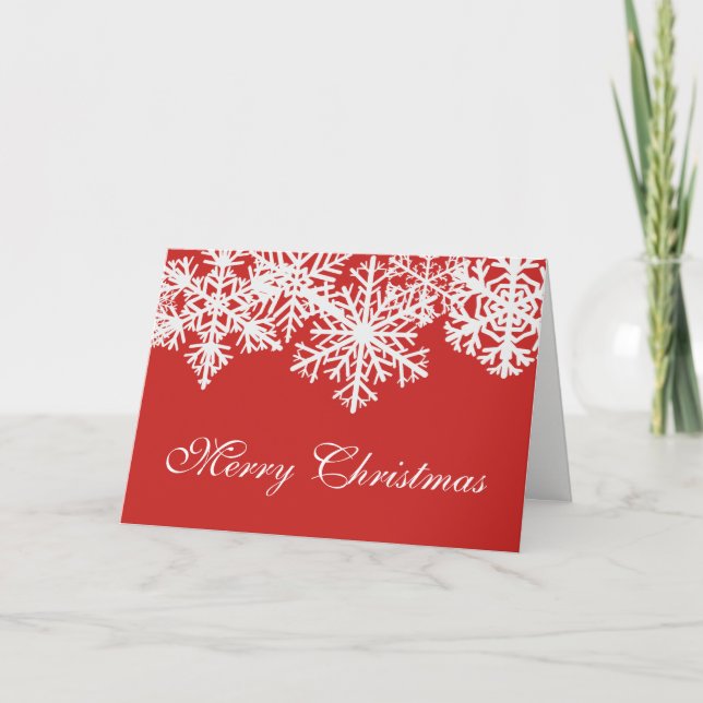 Carte de Noël - Carte de vacances Snowflakes (Devant)
