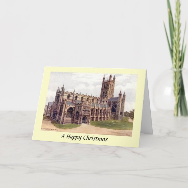 Carte de Noël - Cathédrale de Gloucester (Devant)